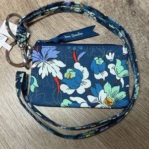 NEW Vera Bradley Zip ID Case wallet keychain